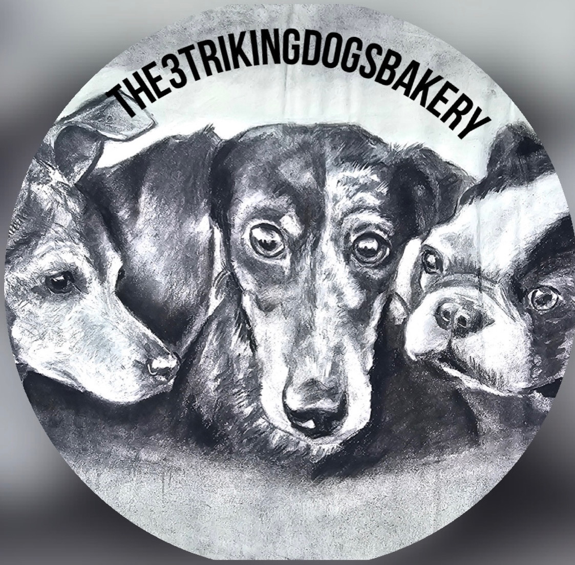 The 3triking Dogs Bakery Logo